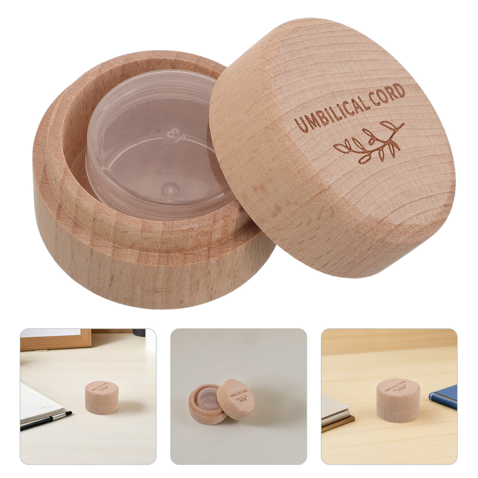 Baby Keepsake Box - 탯줄 보관함 나무 재질 아기용 매끄러운