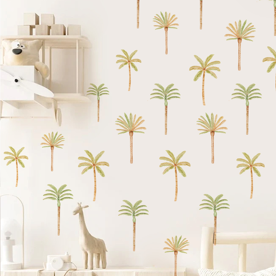 Baby Nursery Set Furniture - Boho 코코넛 야자 나무 벽 스티커