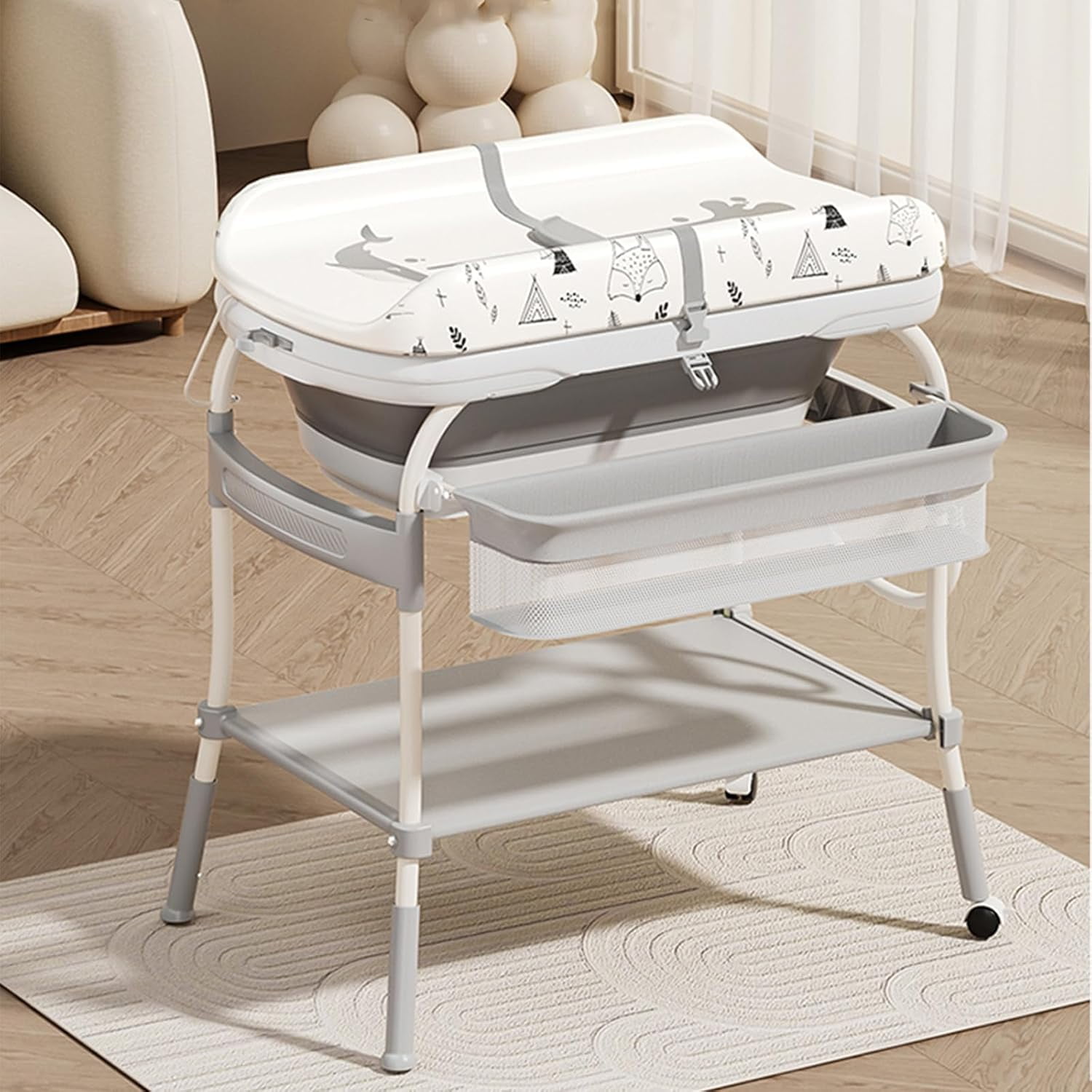 Baby Nursery Dresser Changing Table - 2 in 1 아기 기저귀 교환대