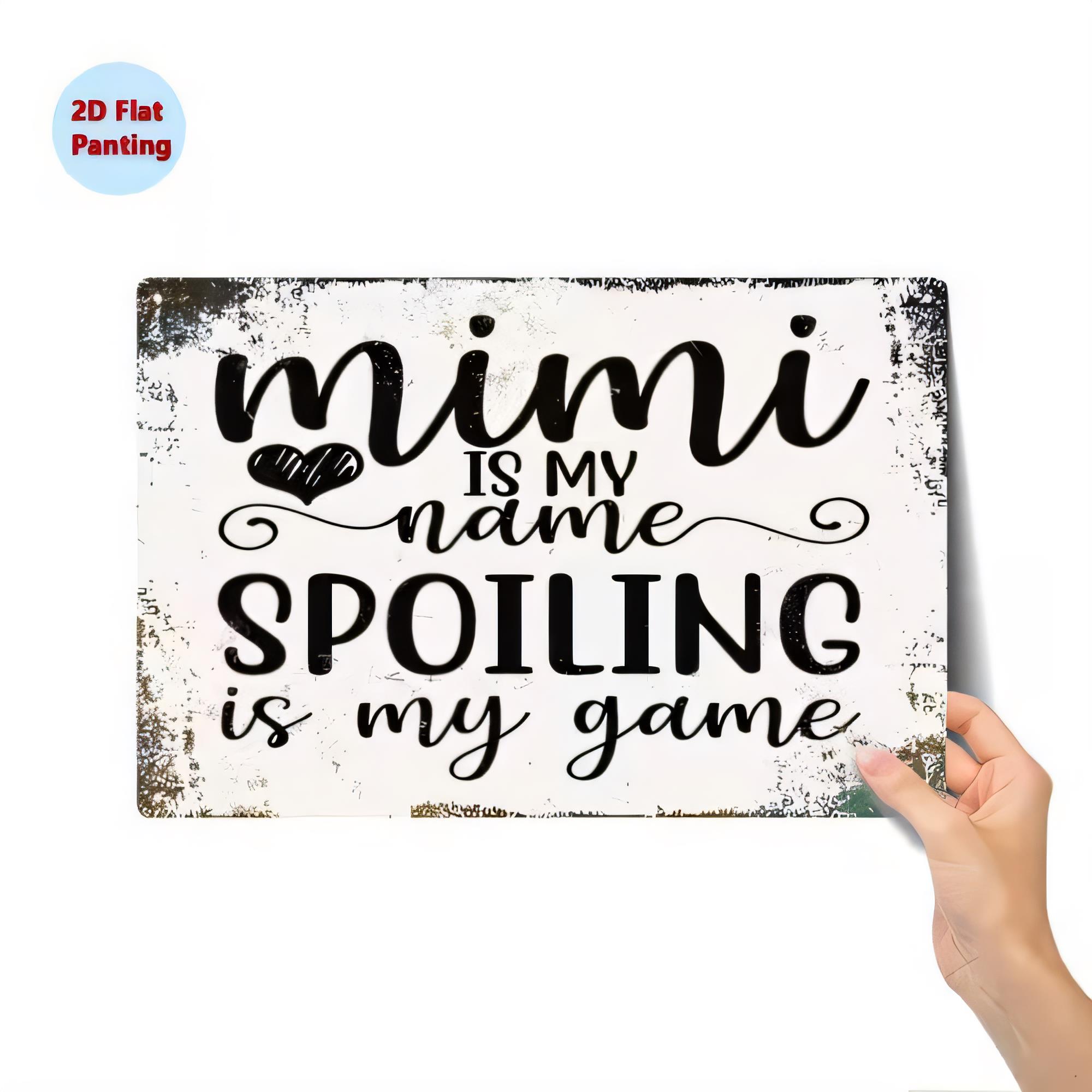 Baby Nursery Quotes - 틴 사인 MIMI IS NAME 스포일링은