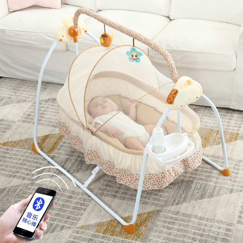 Baby Nursery Hamper - 스마트 전기 아기 요람 침대, 접이식