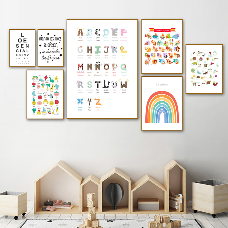 Baby Nursery Quotes - 스페인어 어린이 침실 아트 장식 캔버스