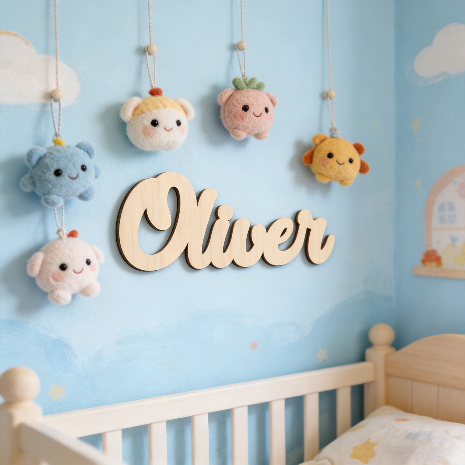 Baby Name Wall Art - 1pc 귀여운 어린이 방 이름표, 맞춤