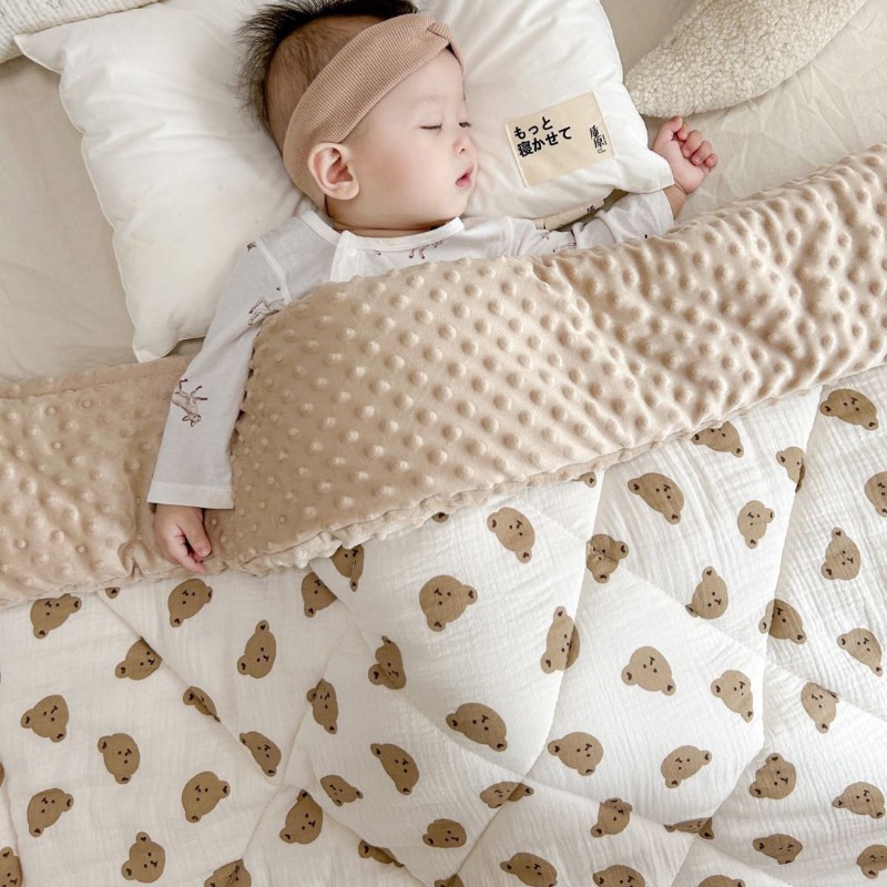 Baby Nursery Quilts - 아기 감각 도트 코튼 퀼트 부드럽고