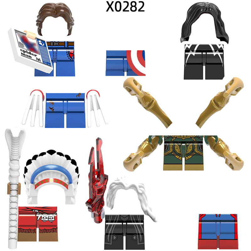 Lego Set Creator - 액션 피규어 방패 지팡이 무기 다리
