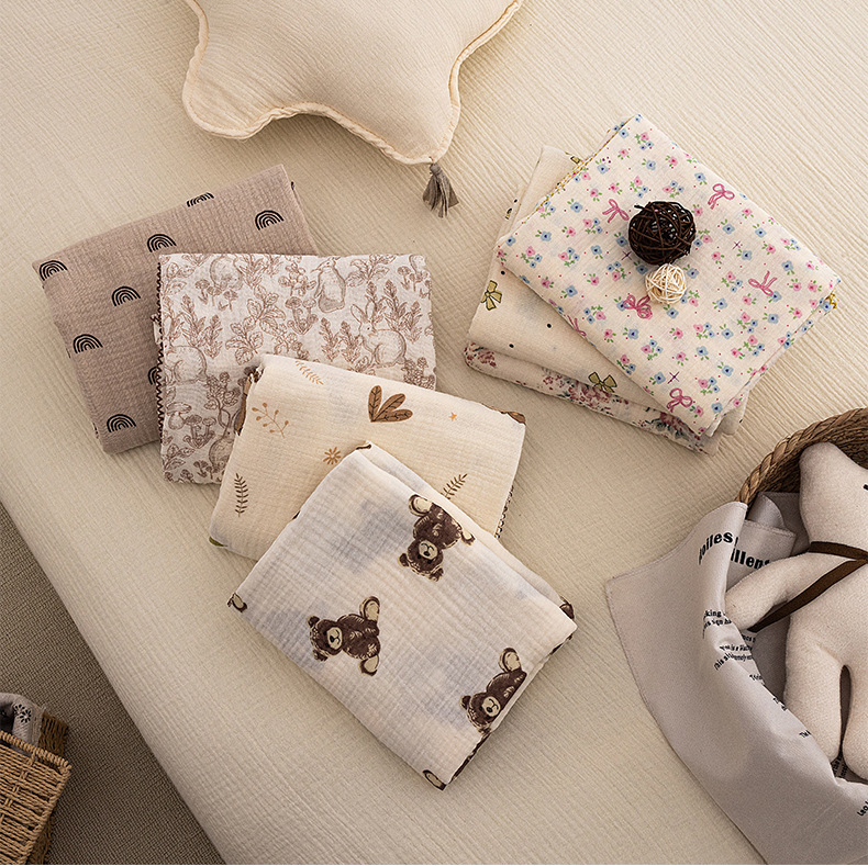 Baby Nursery Quilts - 아기 여름 속싸개 신생아 꽃무늬 거즈