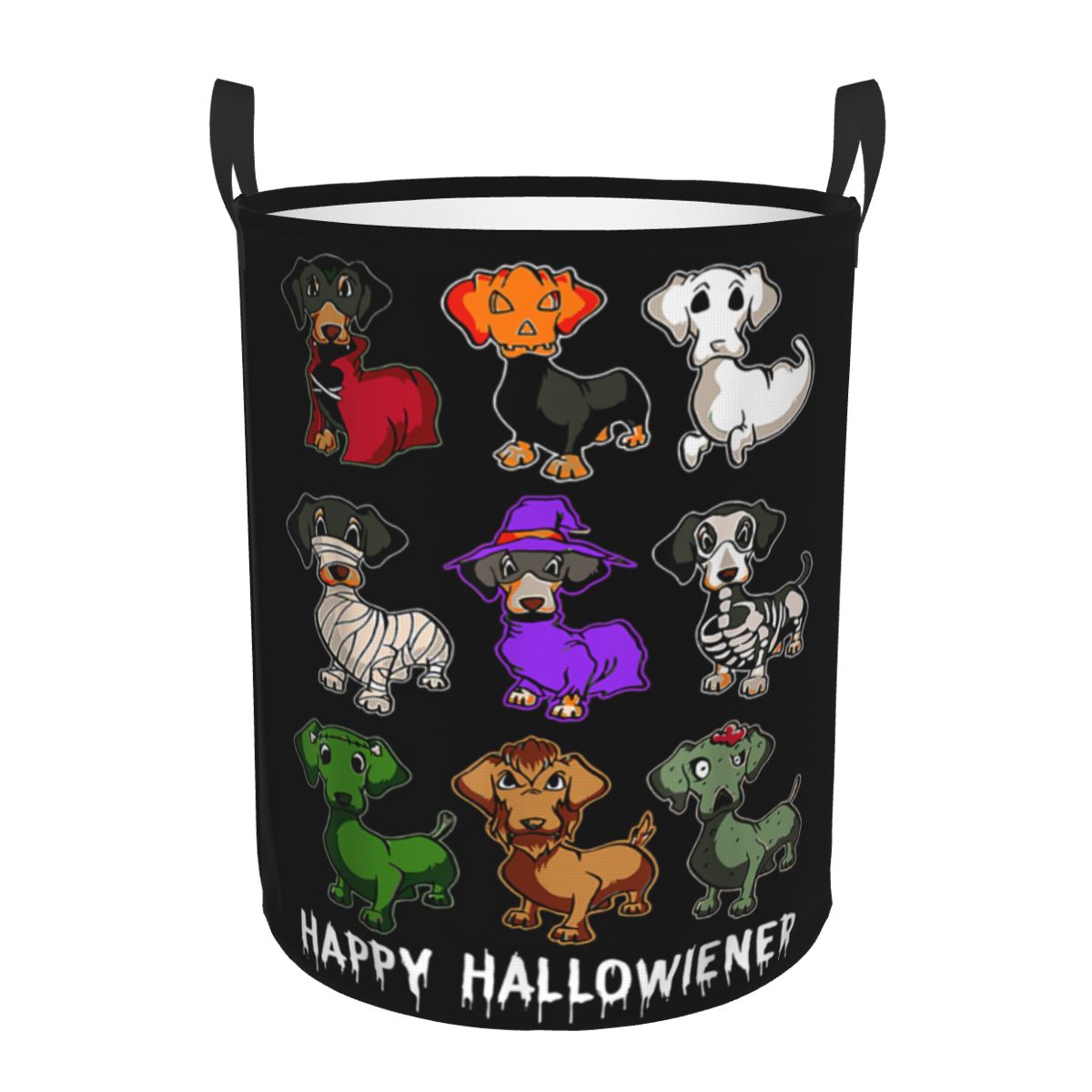 Baby Nursery Hamper - 해피 할로윈 재미있는 닥스훈트 할로윈 세탁