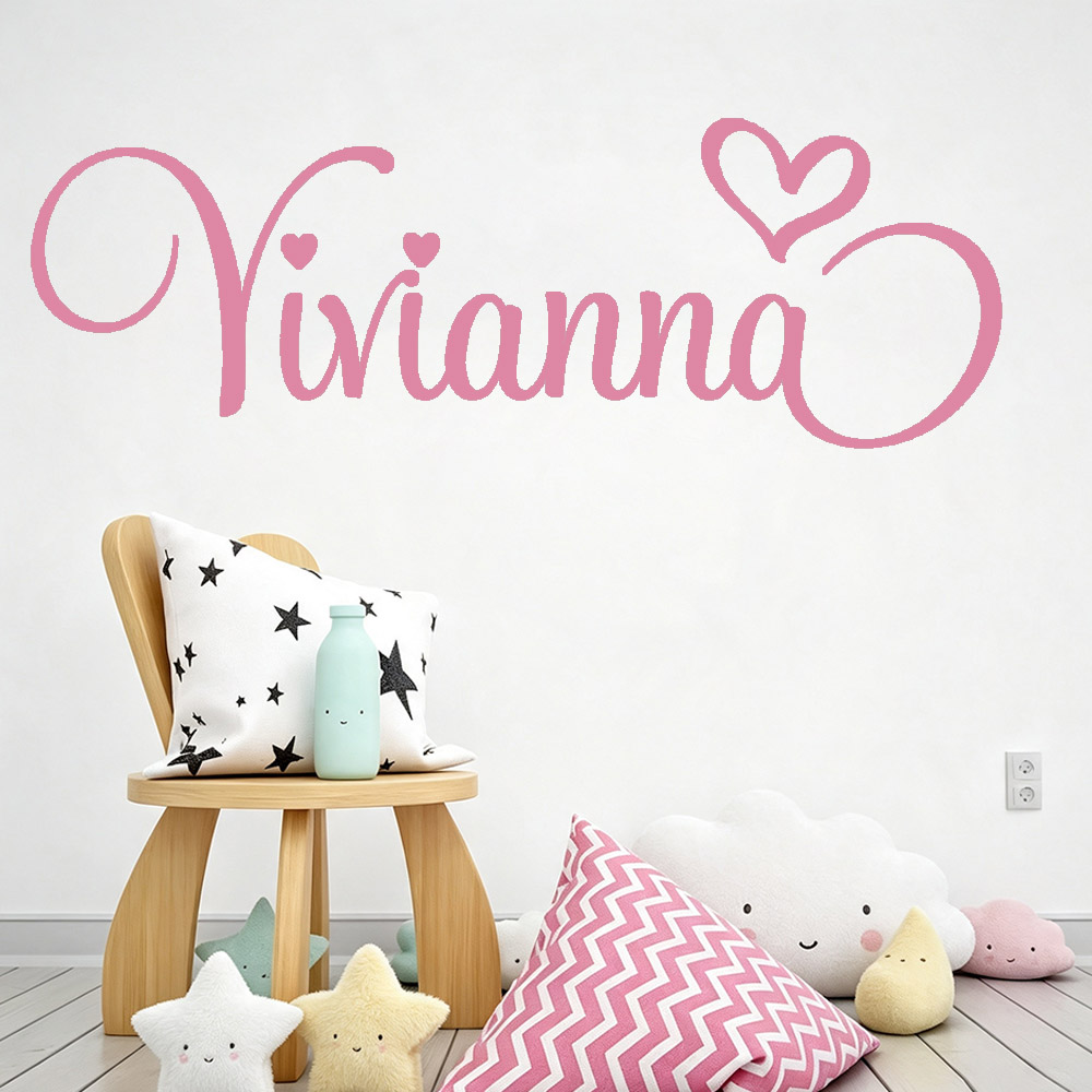 Baby Name Wall Art - 어린이 방을위한 벽 스티커 맞춤형 어린이