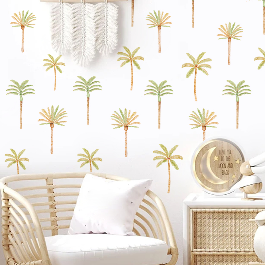 Boho 코코넛 야자 나무 벽 스티커 어린이를위한 아기 - Baby Nursery Set Furniture 리뷰 및 가격