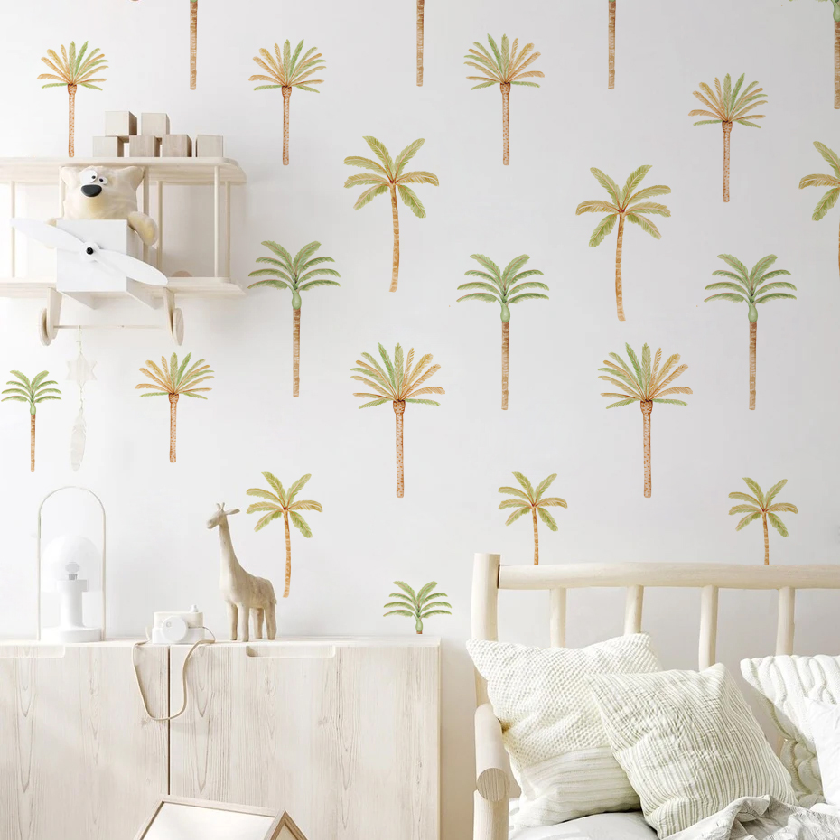 Boho 코코넛 야자 나무 벽 스티커 어린이를위한 아기 - Baby Nursery Set Furniture 리뷰 및 가격