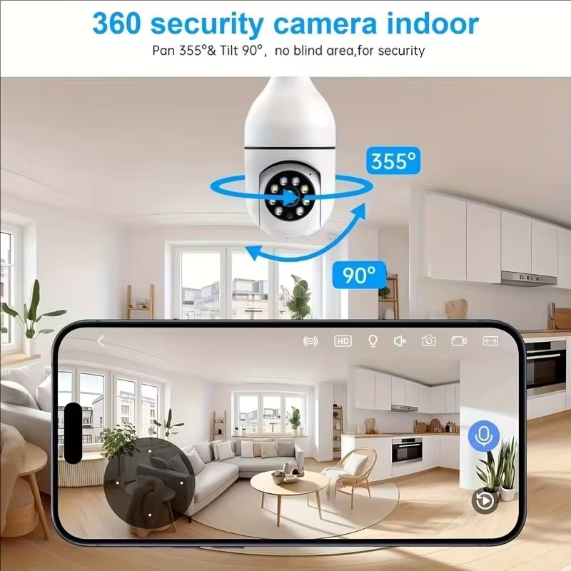 4G WiFi IP 카메라 E27 전구 캠 3MP 무선 - Baby Nursery Camera 리뷰 및 가격