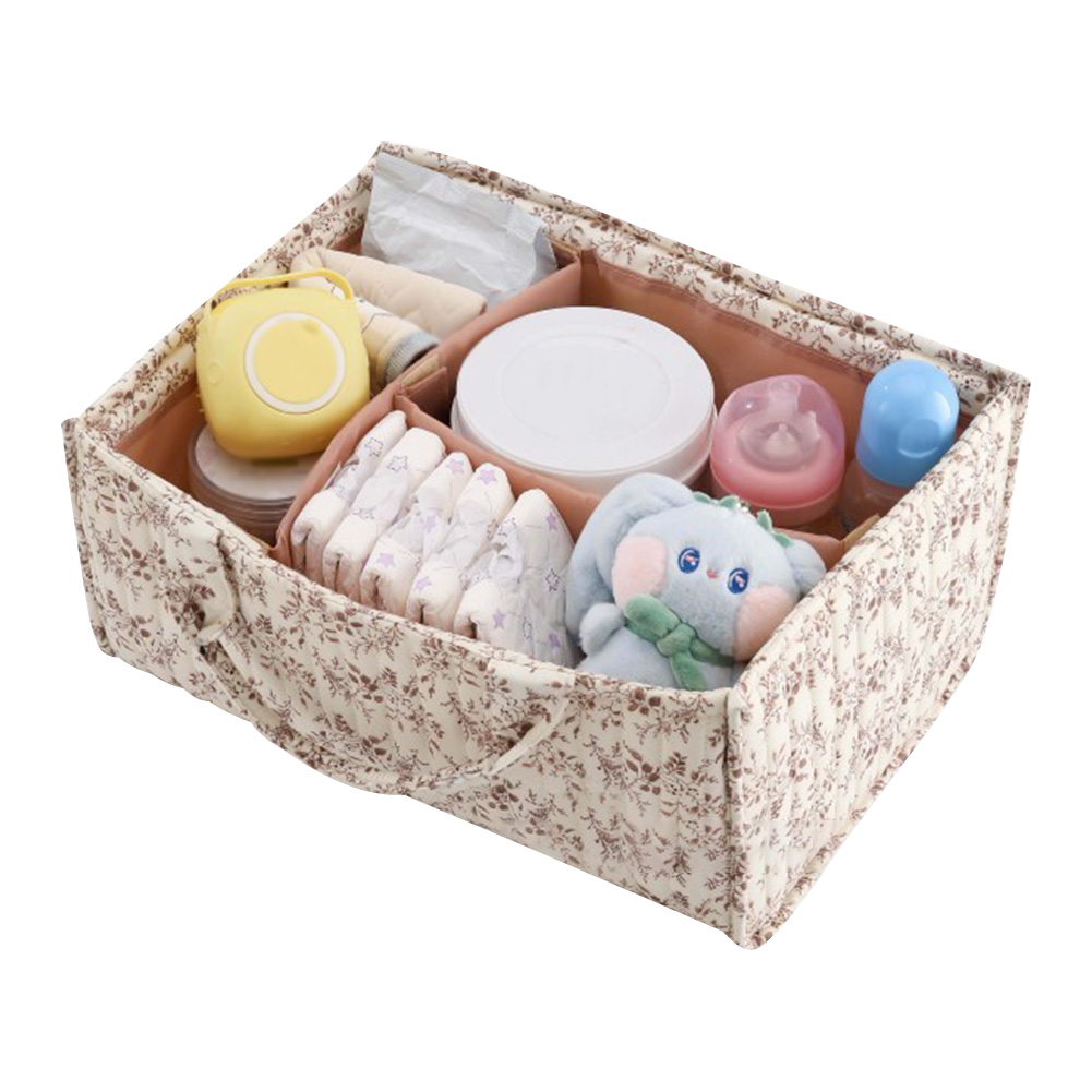 꽃무늬 보육용품 수납 바구니, 분리형 칸막이가 있는 기 - Baby Nursery Basket 리뷰 및 가격