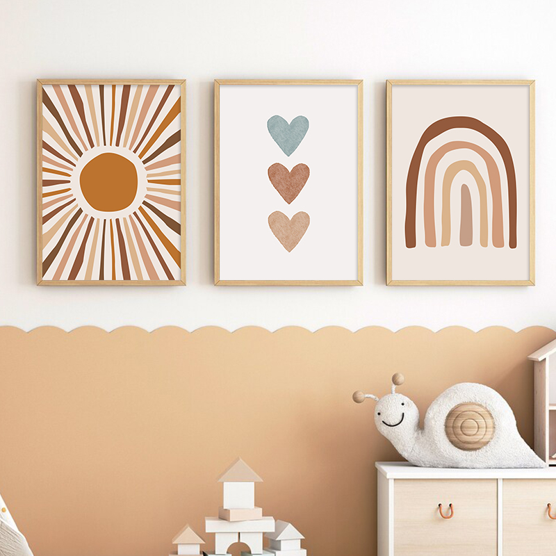 추상화 태양 무지개 맞춤형 아기 이름 보육 벽 아트 캔 - Baby Name Wall Art 리뷰 및 가격