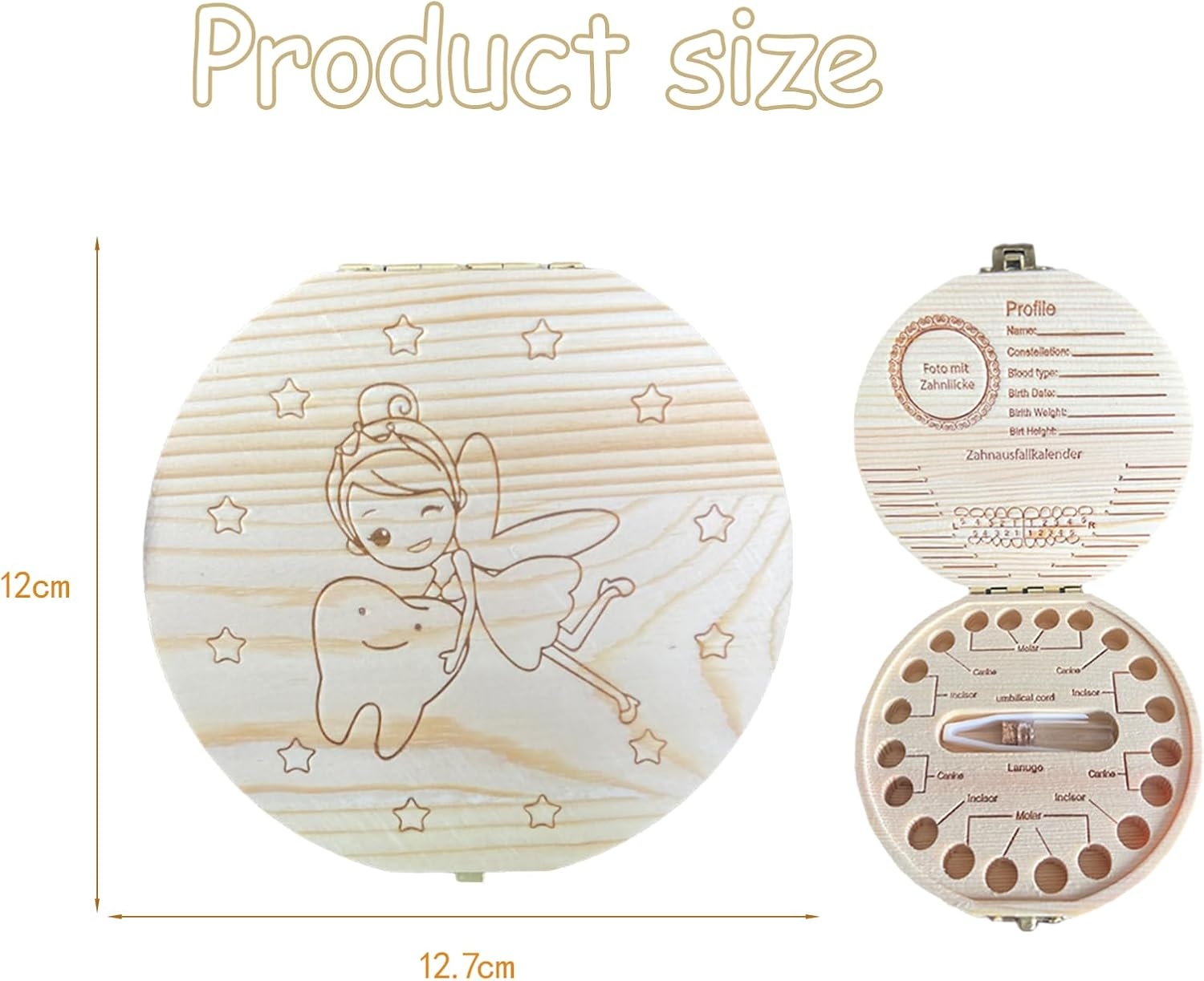 나무 유치 보관함 - 요정 디자인 아기 추억 보관 키트 - Baby Keepsake Box 리뷰 및 가격