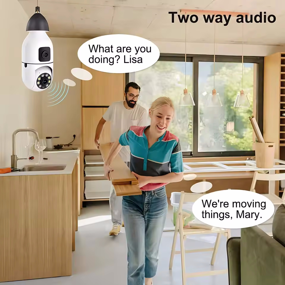 WiFi IP 카메라 E27 전구형 카메라 8MP 무선 - Baby Nursery Camera 리뷰 및 가격