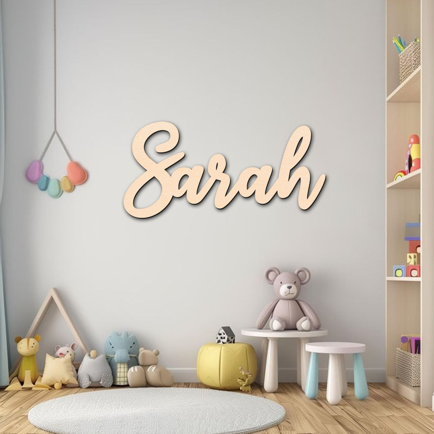 1개 맞춤형 나무 벽 장식, 이름, 날짜, 인사말 등  - Baby Name Wall Art 리뷰 및 가격