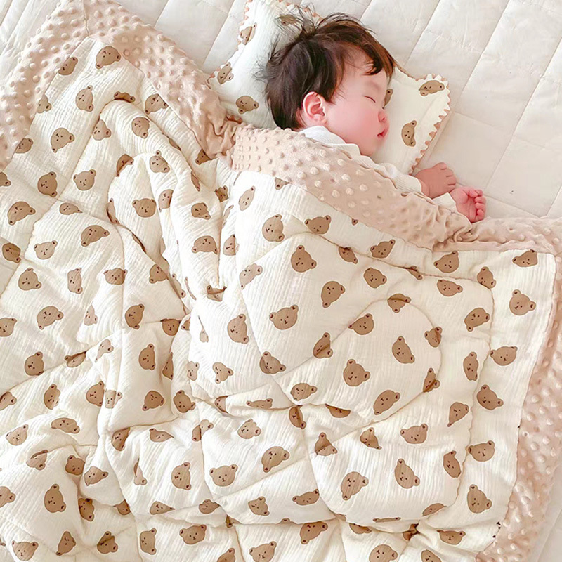 아기 감각 도트 코튼 퀼트 부드럽고 따뜻한 겨울 이불  - Baby Nursery Quilts 리뷰 및 가격