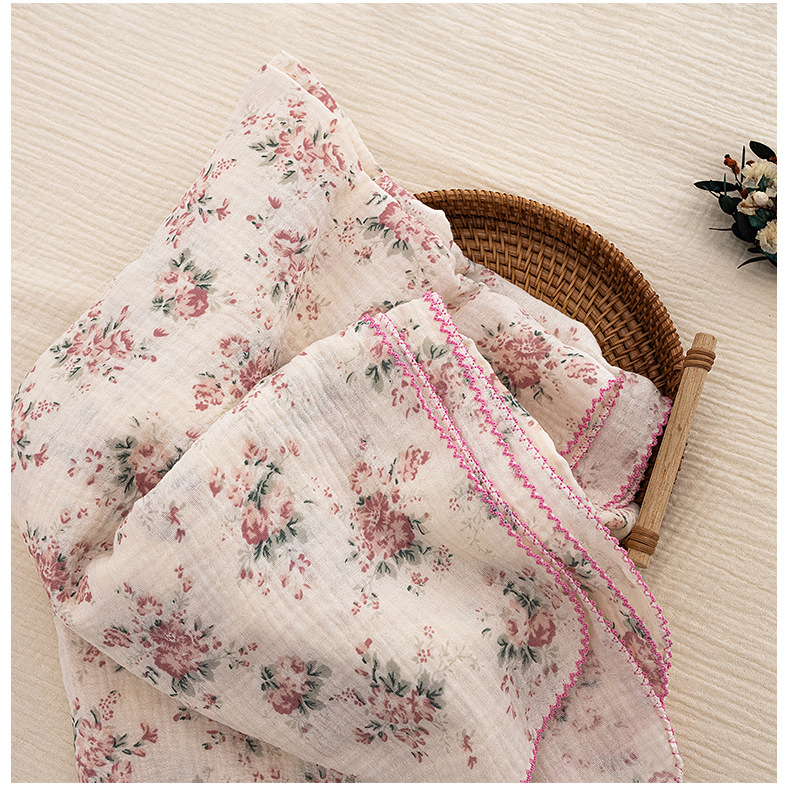아기 여름 속싸개 신생아 꽃무늬 거즈 아기 담요 남아  - Baby Nursery Quilts 리뷰 및 가격