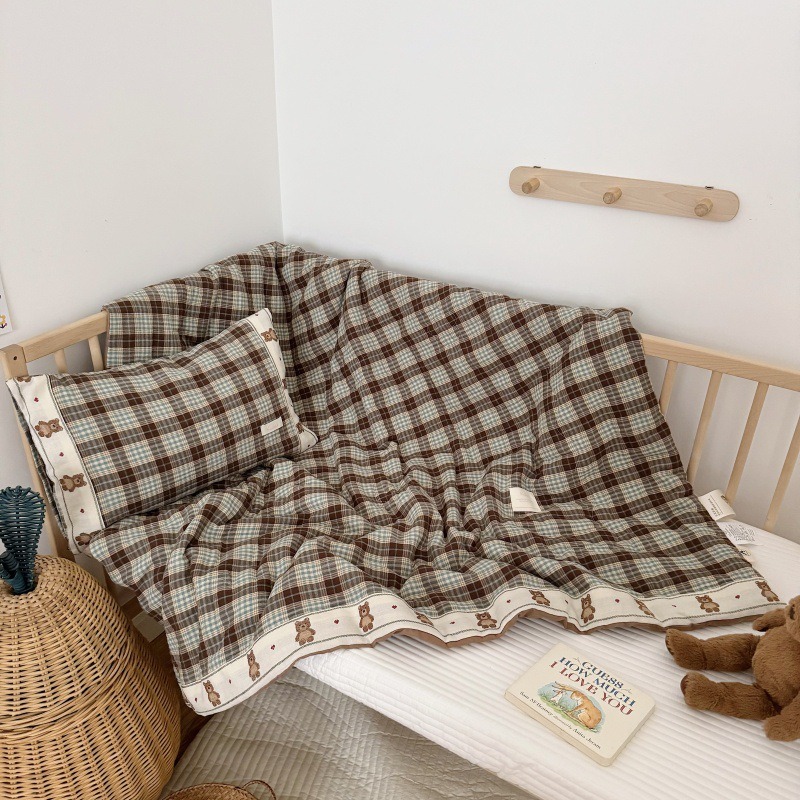 어린이를 위한 통기성 그리드 린넨 퀼트 - 가벼운 보육 - Baby Nursery Quilts 리뷰 및 가격